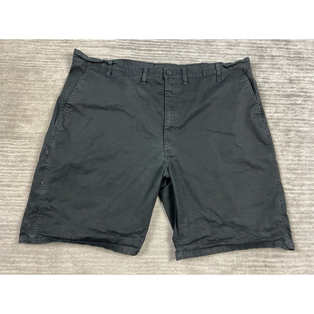 Wrangler Shorts‎ Mens 46 Black Flat Front Cotton Blend 61LXKBL Outdoors Casual